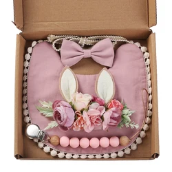 Set babero y diadema de silicona para bebé