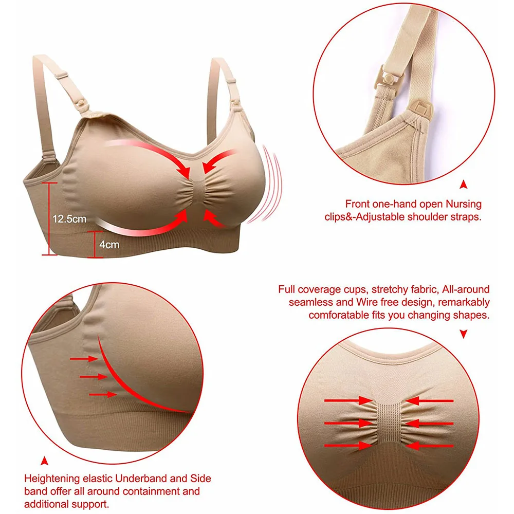 Bralette de lactancia sin costuras con clip – Confort para dormir - imagen 4