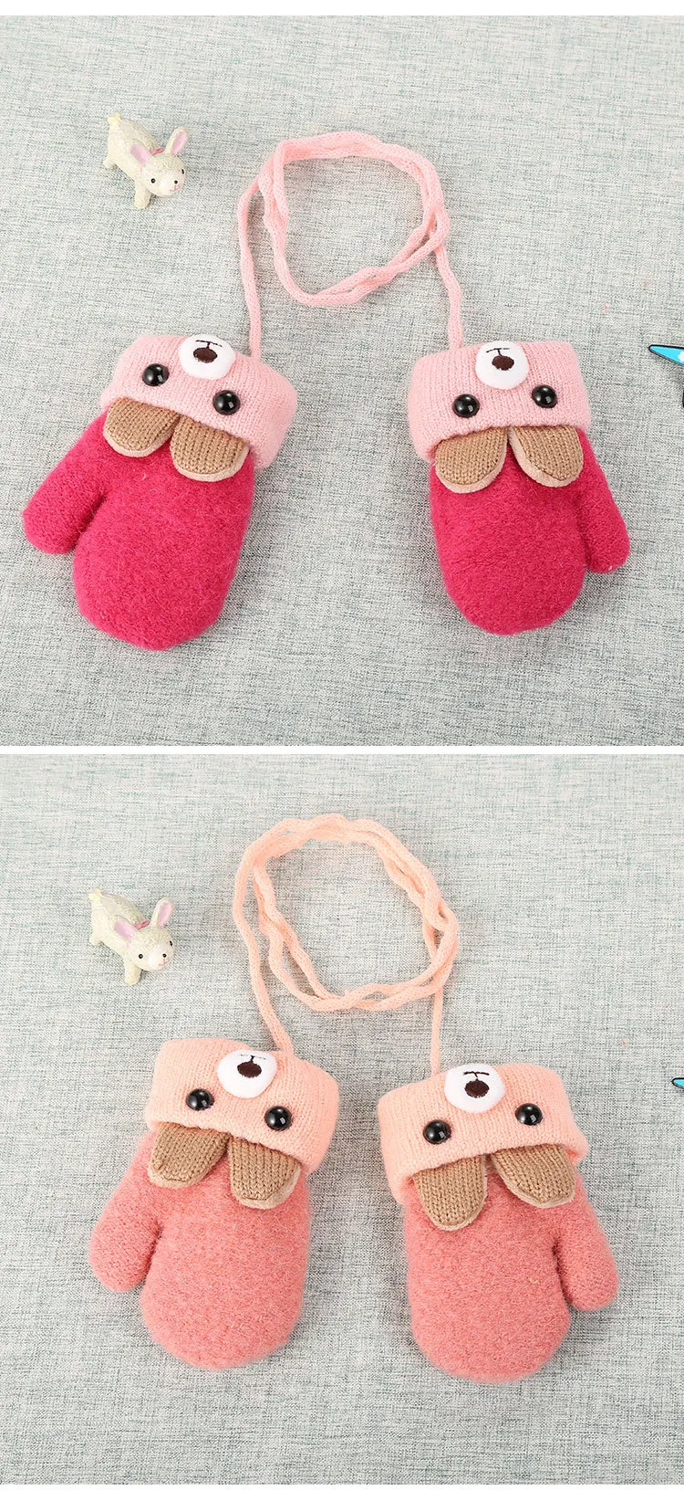 Guantes con diseño de zorro