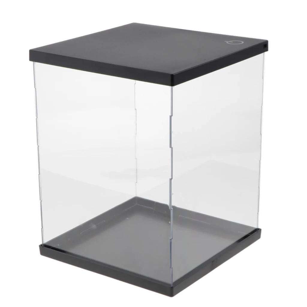 Caja de exhibición acrílica transparente con luces LED antipolvo - imagen 4