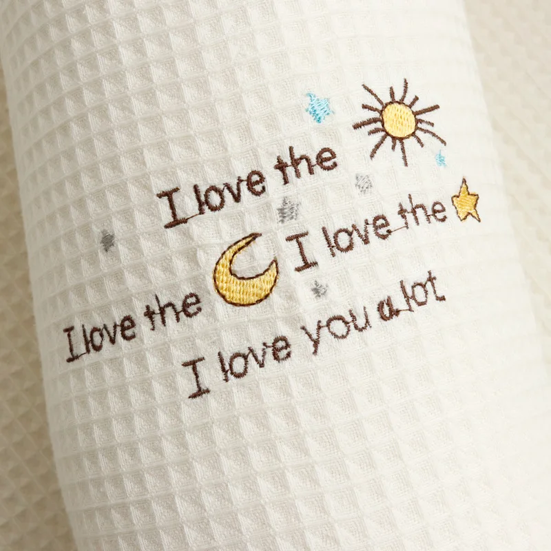 Almohada de embarazo cilíndrica con funda de algodón gofre extraíble - imagen 3