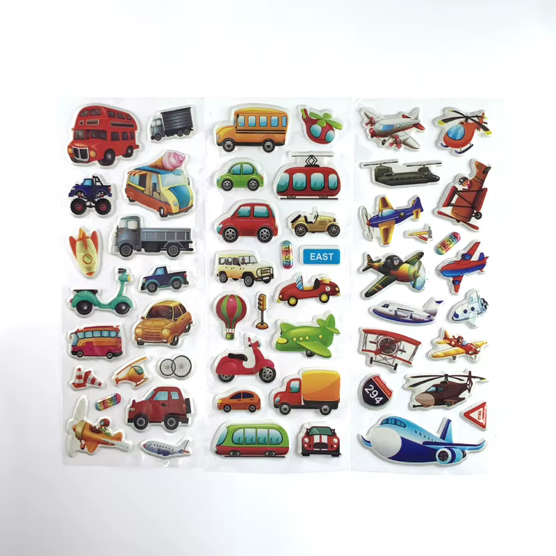 Pegatinas 3D de vehículos para niños - Manualidades creativas - imagen 3