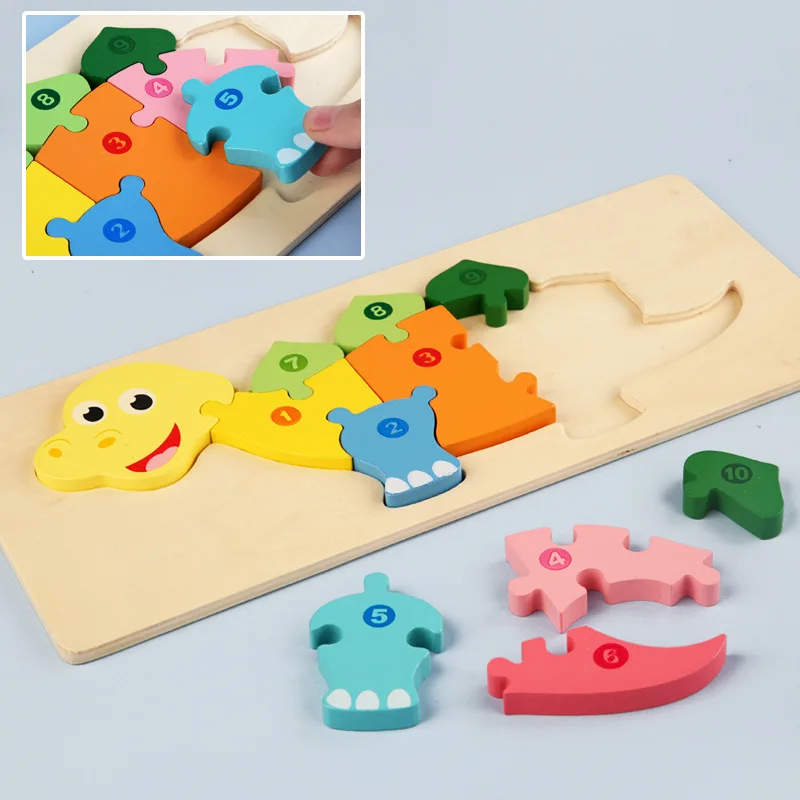Rompecabezas 3D de madera con animales – Juguete educativo infantil - imagen 3