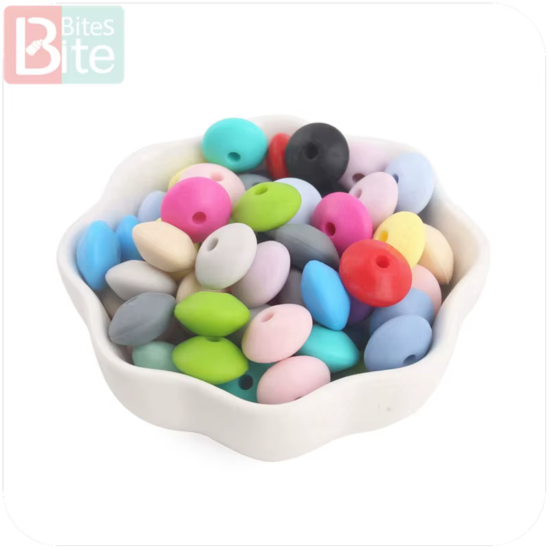 Cuentas de silicona multicolor para mordedor