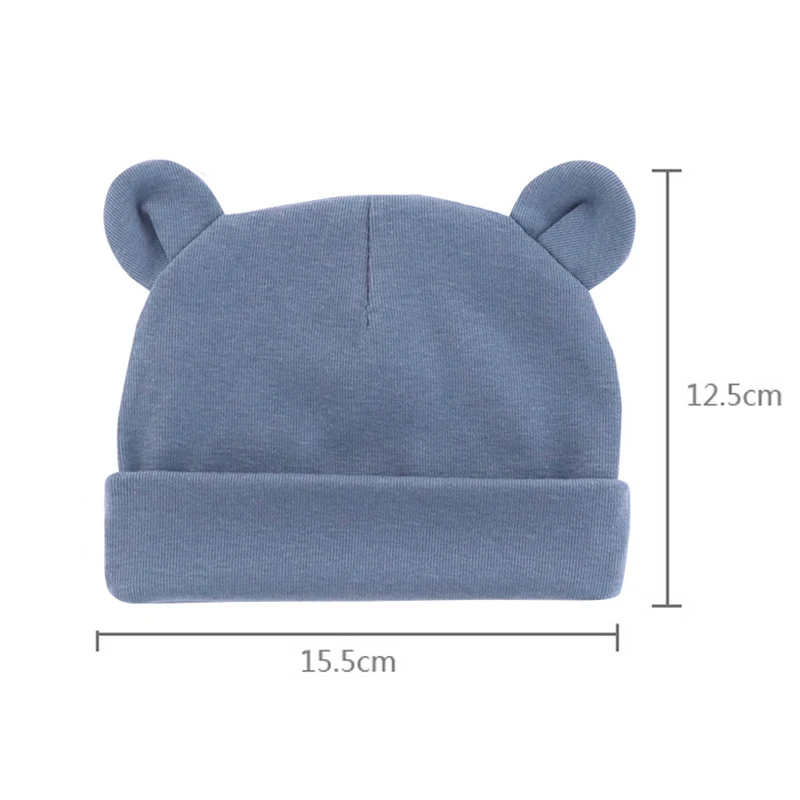 Gorro suave de algodón para recién nacido unisex, fotografía - imagen 3