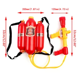 Mochila de agua con pistola desmontable estilo bombero para piscina