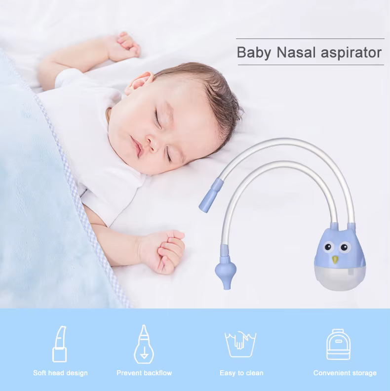 Aspirador nasal bebé mostrando diseño en forma de U