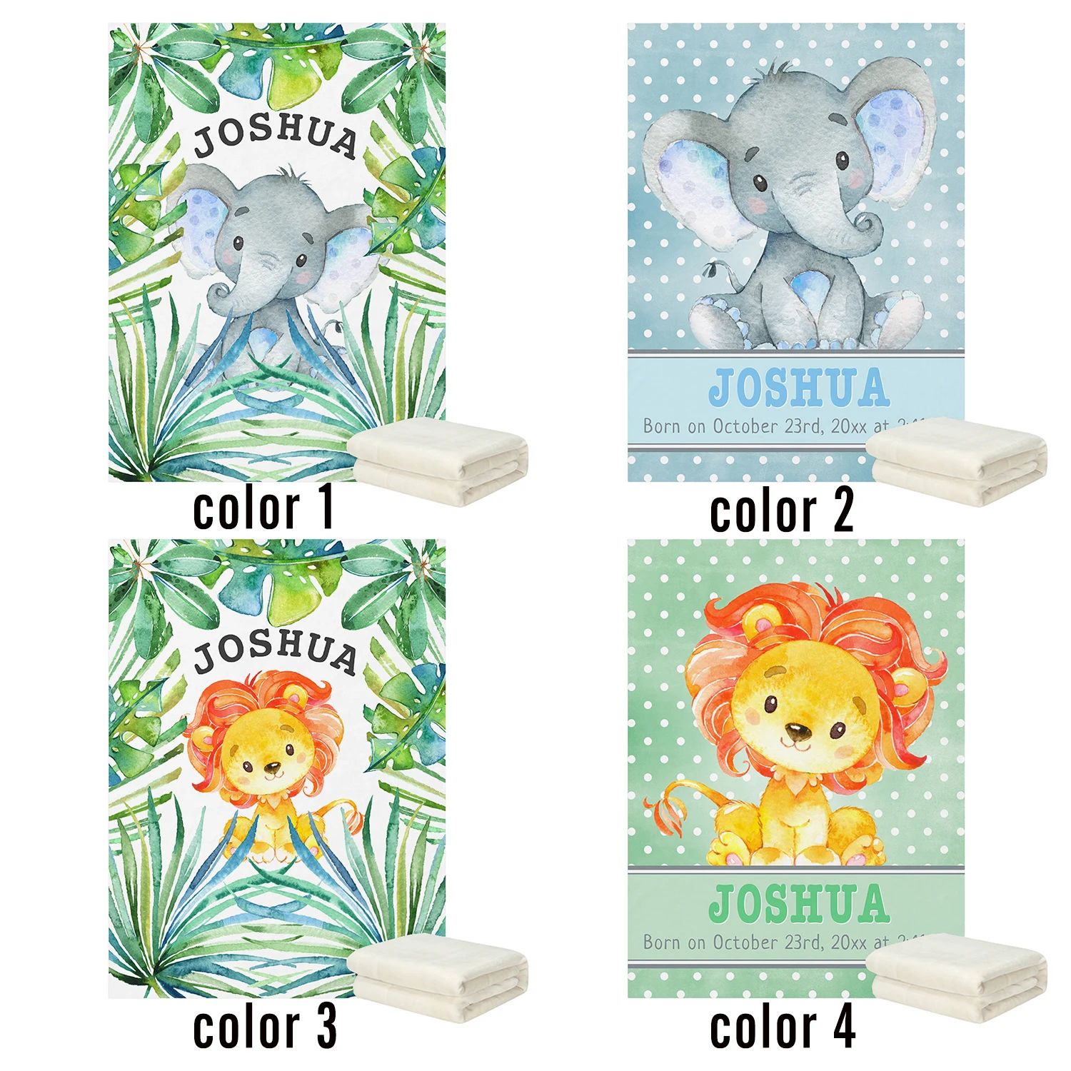 LVYZIHO Manta bebé selva con diseño de animales - imagen 5