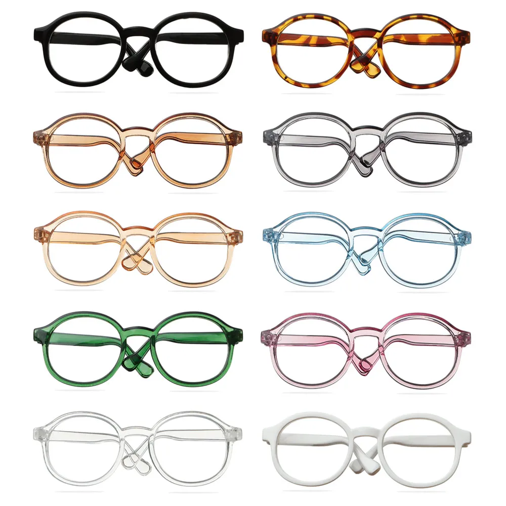 Gafas redondas para muñecas Blythe – Color caramelo transparente