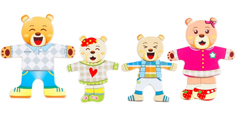 Conjunto completo de personajes y prendas