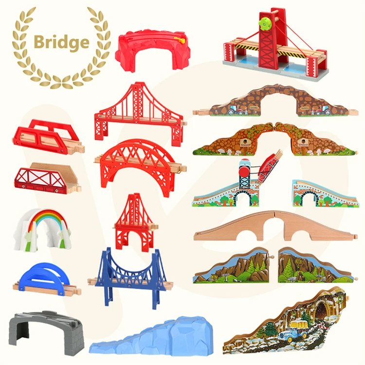 Accesorios de vía de tren de madera