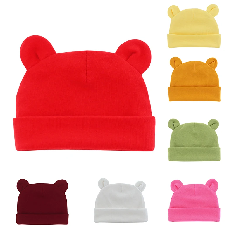 Gorro suave de algodón para recién nacido unisex, fotografía - imagen 5