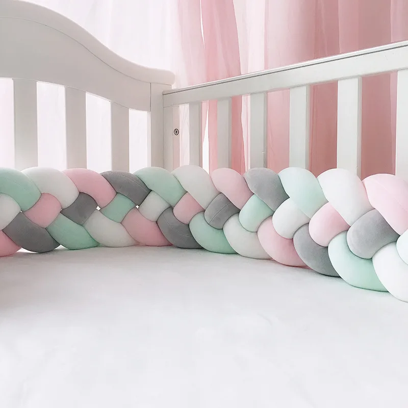Parachoques trenzado para cuna de bebé – Protector suave y seguro - imagen 5