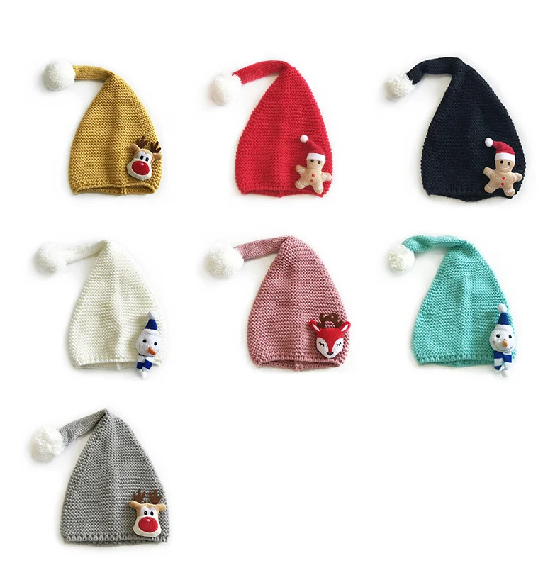 Gorro de Navidad para bebé con diseño festivo tejido