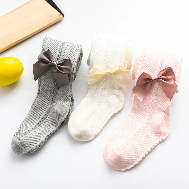 Pantimedias de algodón con lazo para bebé y niña - imagen 5