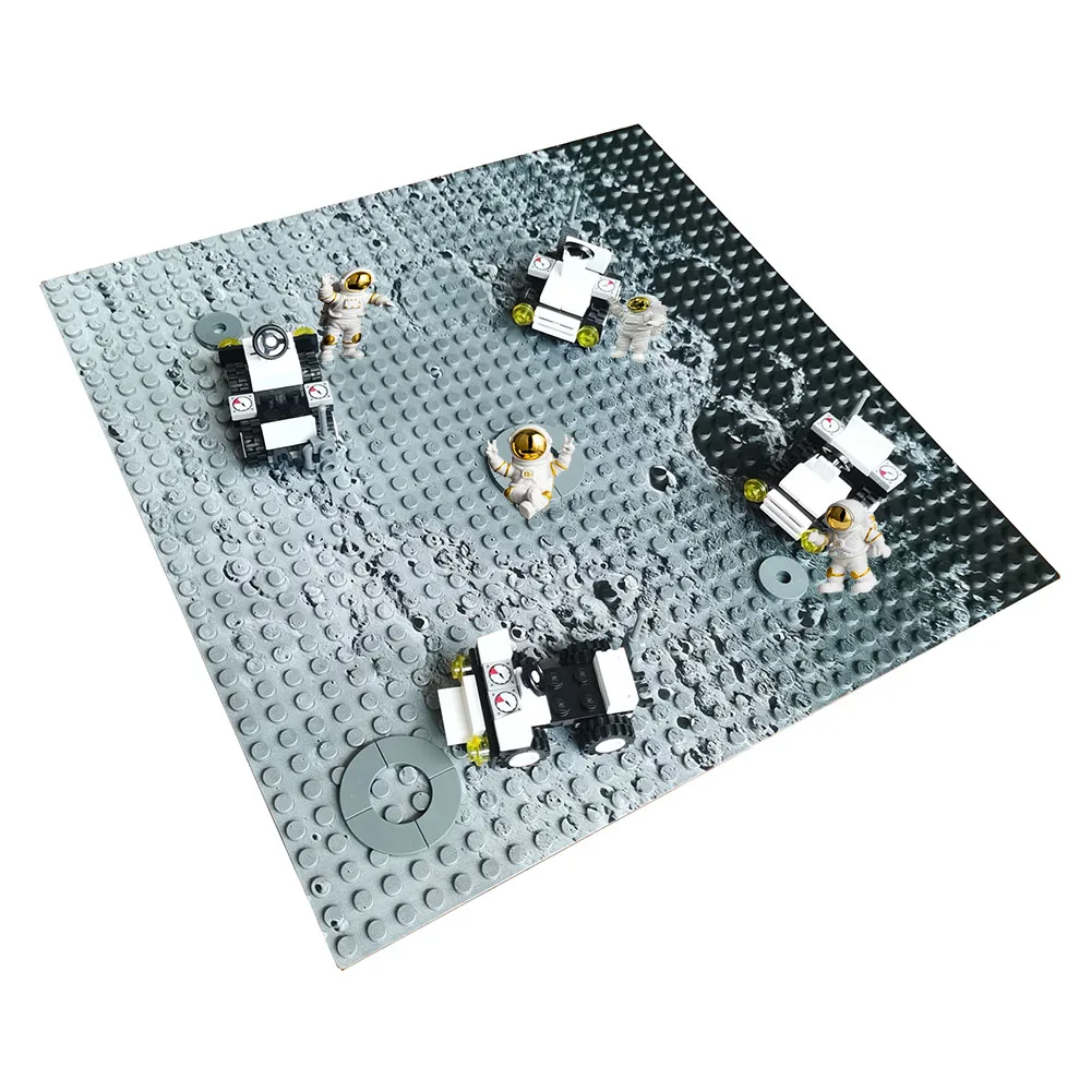 Placa base lunar de exploración espacial 32x32 vista general