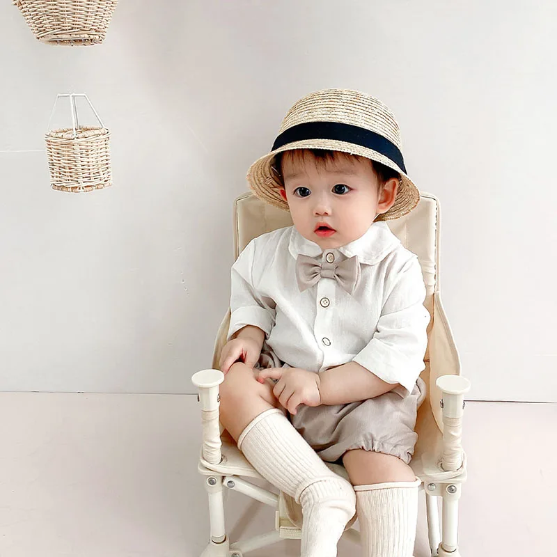 Conjunto primavera infantil 2 piezas: camisa con moño y pantalón corto - imagen 4