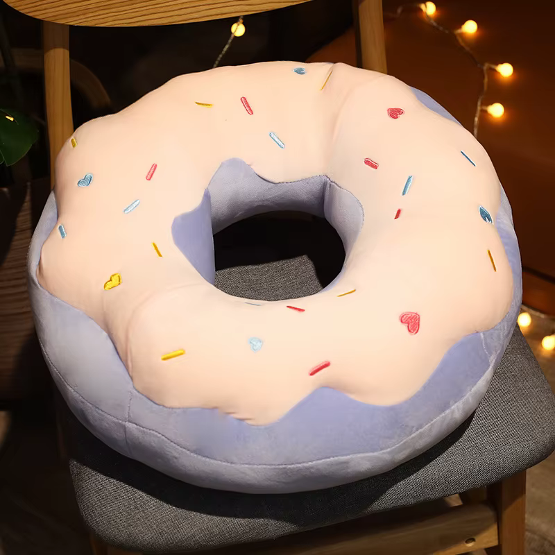 Cojín de peluche donut de chocolate para Navidad - imagen 5