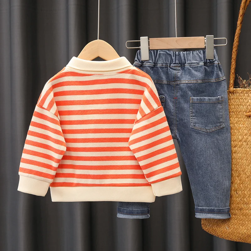 Conjunto chándal infantil de rayas para bebé y niño -Primavera y otoño - imagen 5