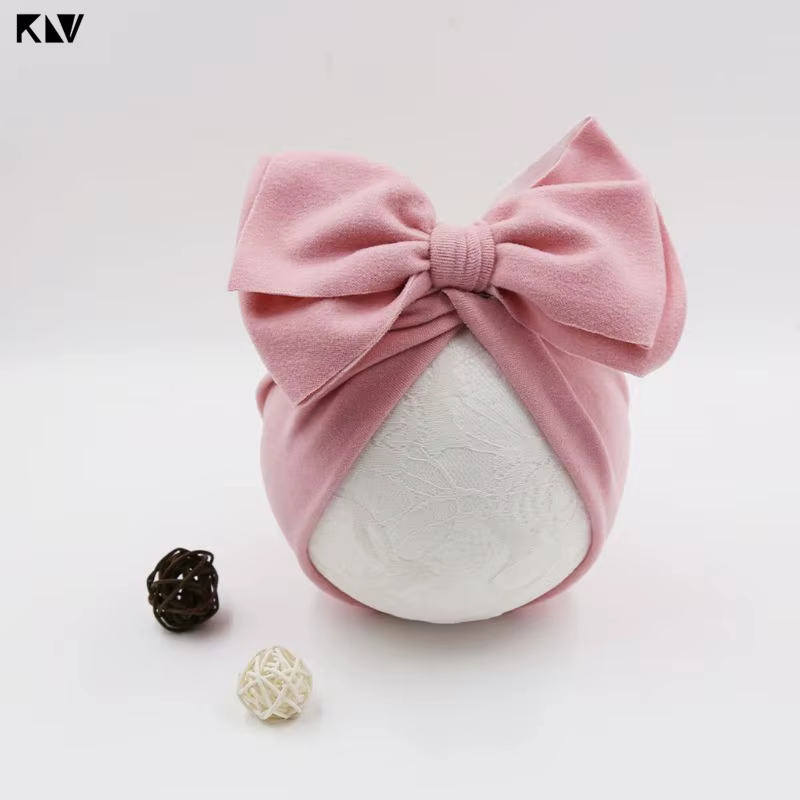 Gorro turbante de algodón con lazo para bebé y recién nacidos - imagen 5