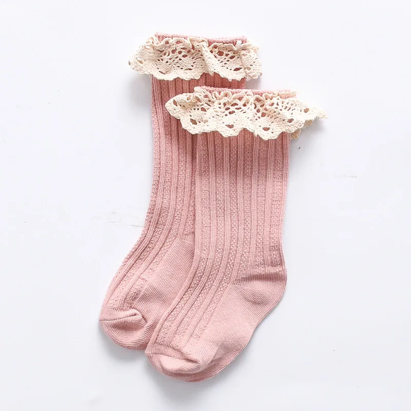 Lawadka calcetines largos de encaje a rayas para niñas - Estilo casual - imagen 3