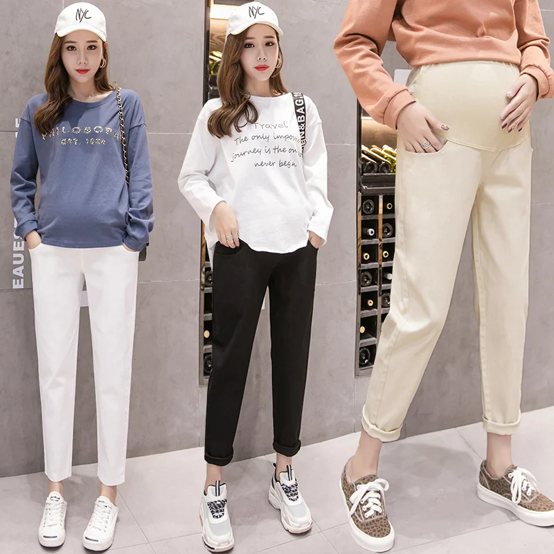 Pantalones harén premamá de algodón para embarazadas - imagen 2