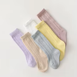 Calcetines infantiles de verano para niñas: largos hasta la rodilla