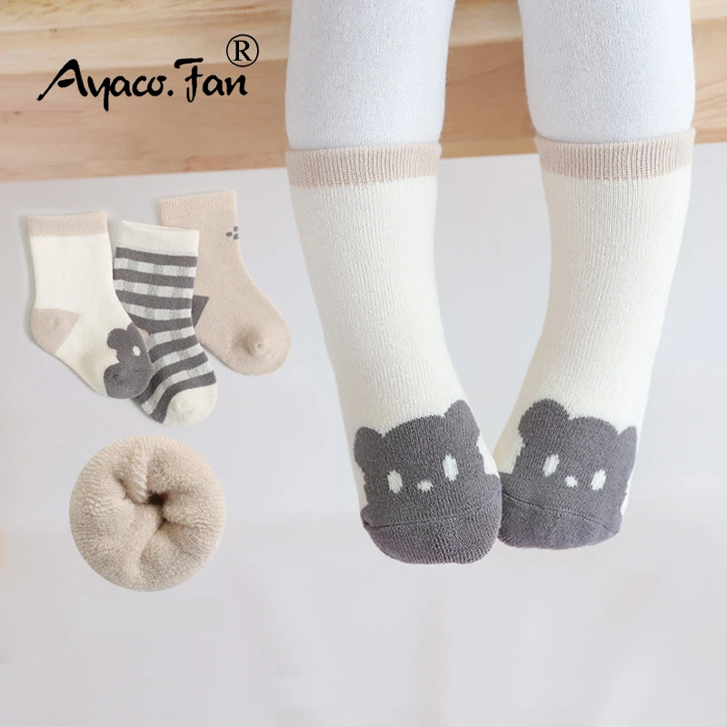 Calcetines de algodón con felpa para bebé – Estampado original