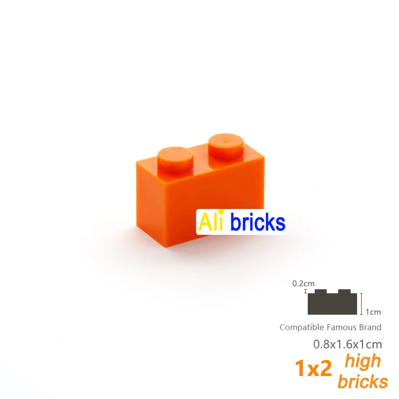 Bloques educativos 1x2 para niños - creativos, compatibles LEGO - imagen 3