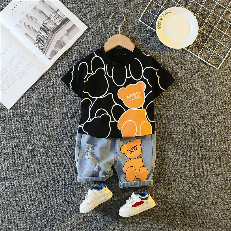 Conjunto verano niña camiseta dibujos animados pantalón corto - imagen 2