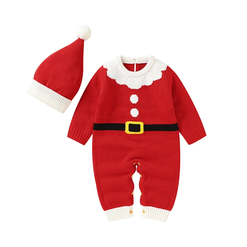 Pelele de punto invierno para bebé – Motivo Santa Claus - imagen 2