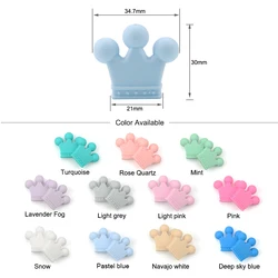 Collar de silicona sin BPA para dentición con cuentas y clip chupete