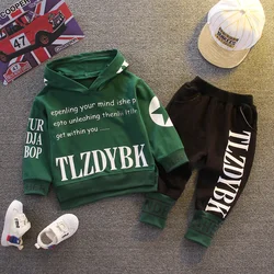 Conjunto infantil sudadera con capucha y pants de algodón para niños