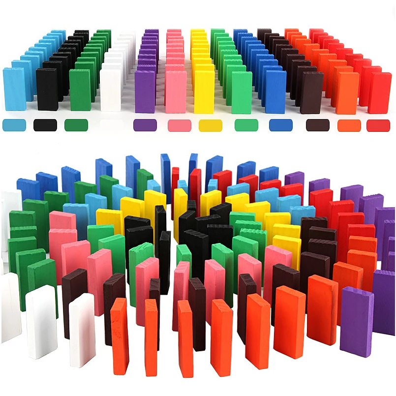 Bloques de construcción arcoíris madera – Juego para niños - imagen 4