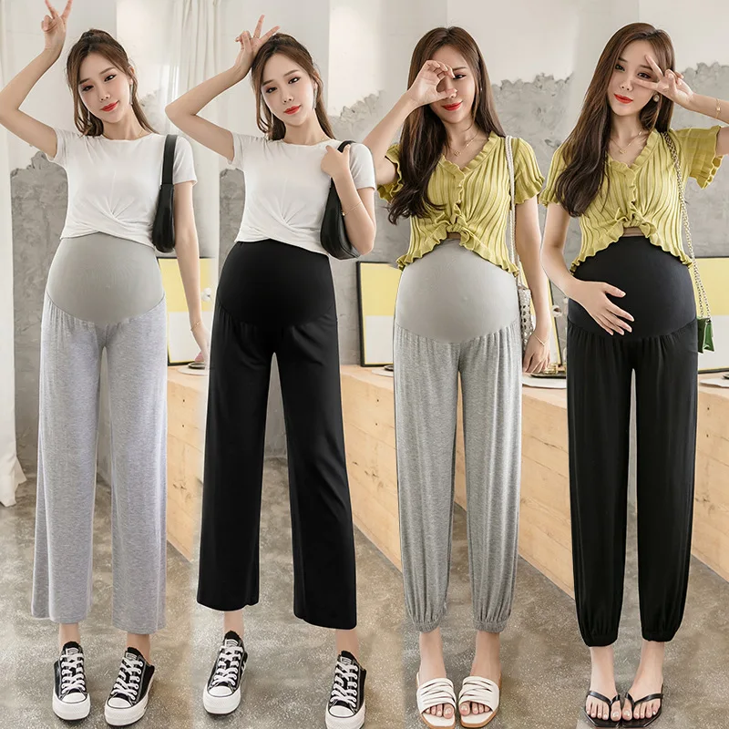 Pantalones de maternidad modal pierna ancha para verano - imagen 2