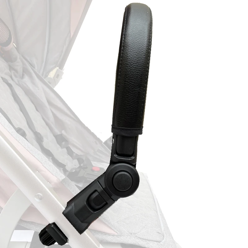 Reposabrazos cochecito bebé – Barra parachoques cuero negro PU