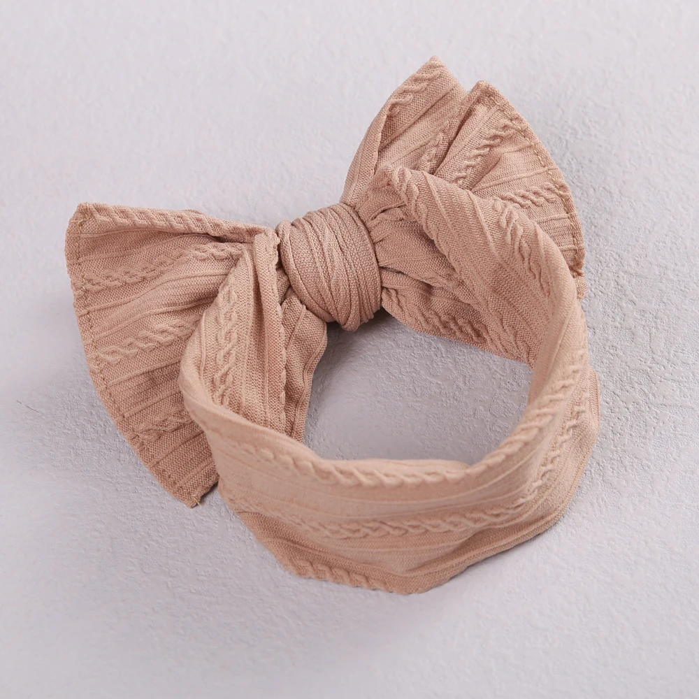 Diadema bebé niña lazo doble suave – Accesorio cabello elástico - imagen 4