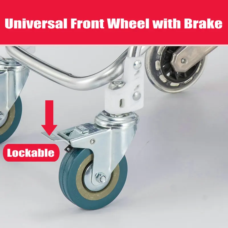 Carrito plegable multifunción con asiento y portavasos para niños - imagen 4