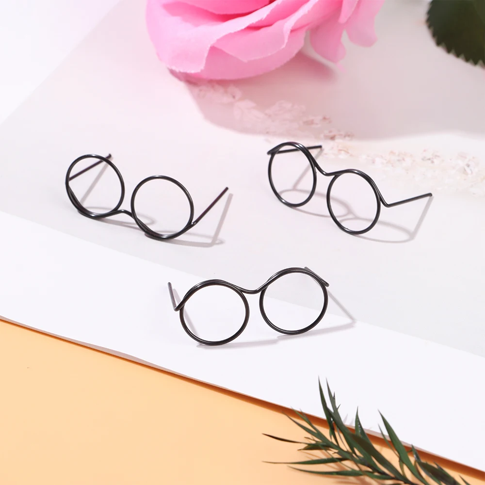 Gafas redondas metal retro Blythe para muñeca, montura sin lentes - imagen 3