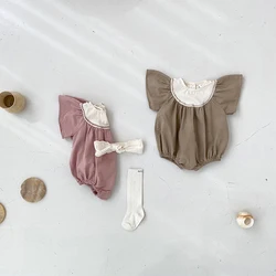 Milangel Body manga abullonada para bebé – Verano informal