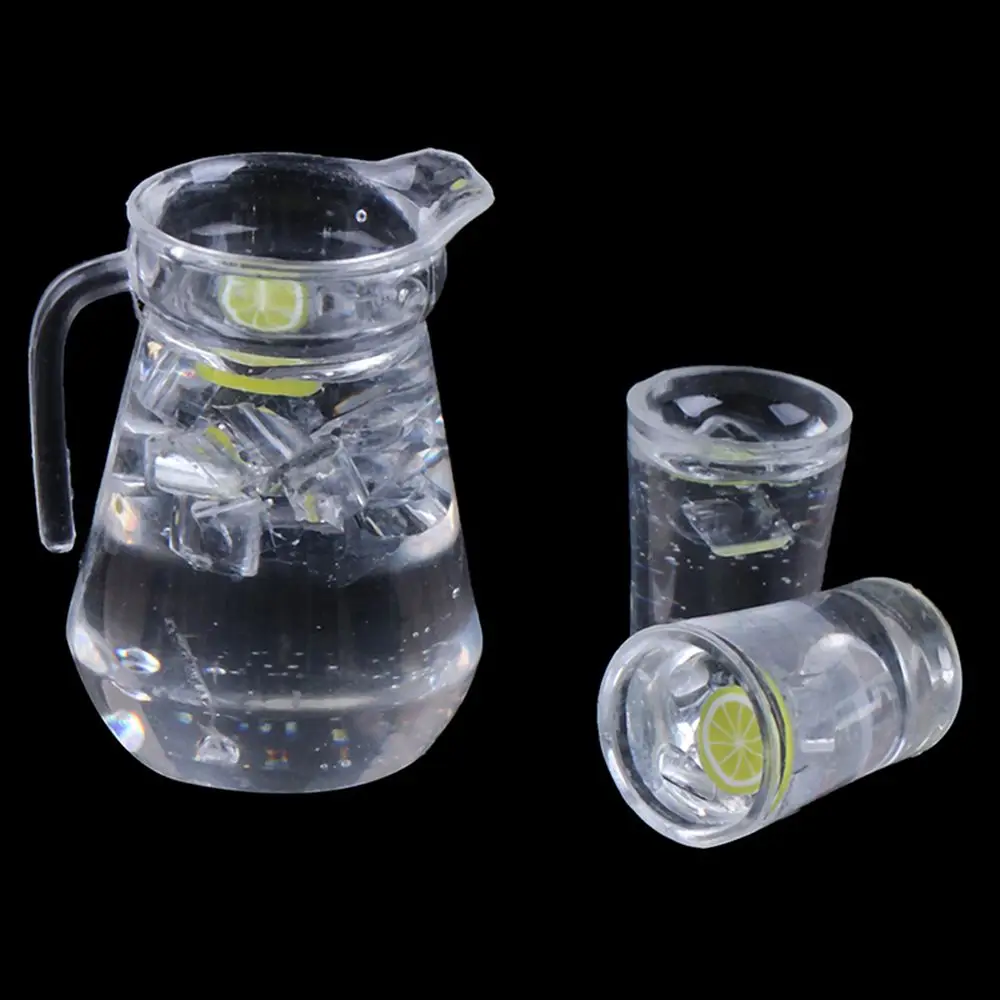 Set completo de jarra con dos tazas en miniatura
