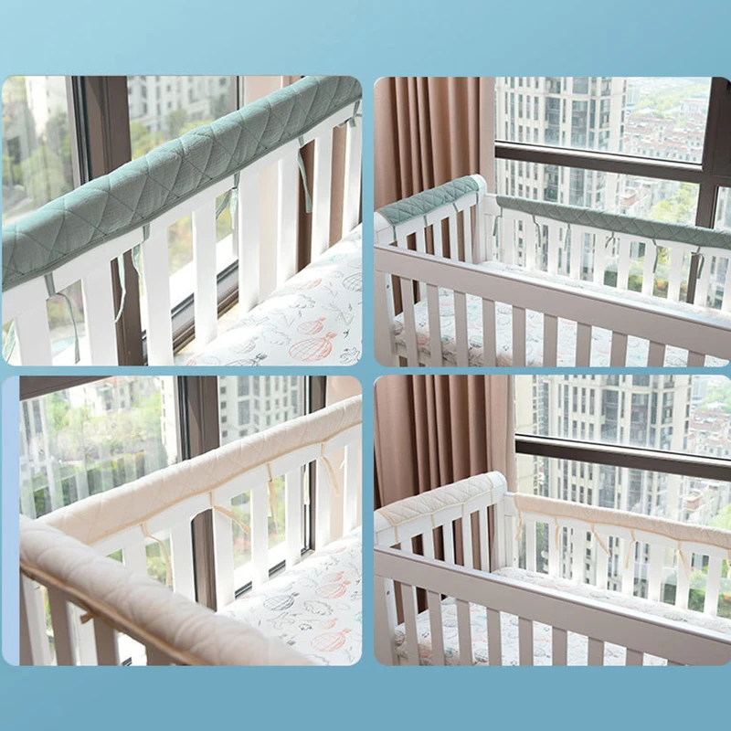 Parachoques para cuna de bebé algodón suave transpirable protectores - imagen 4