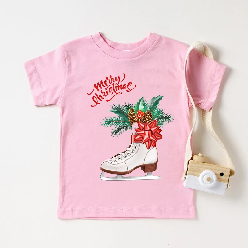Camiseta de Navidad infantil skate de manga corta