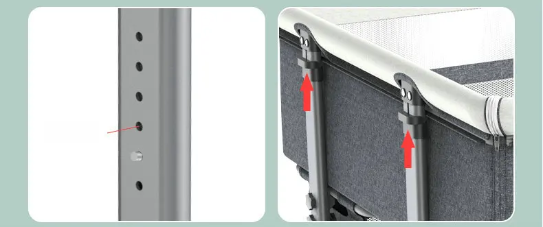 Laterales y malla para visibilidad y ventilación
