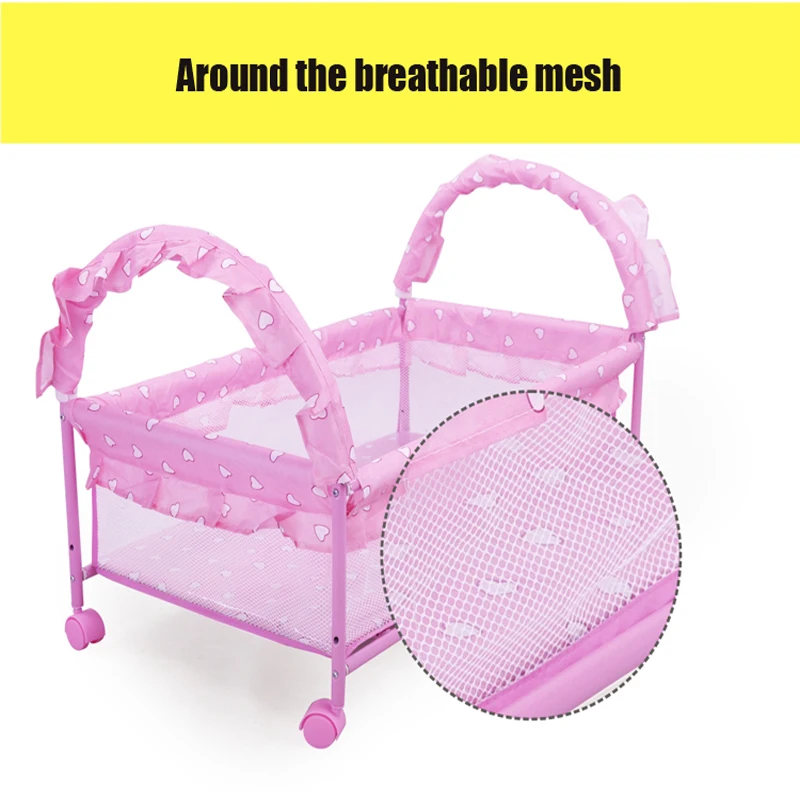 Cuna de bebé con oscilación y mosquitera para descanso seguro - imagen 2