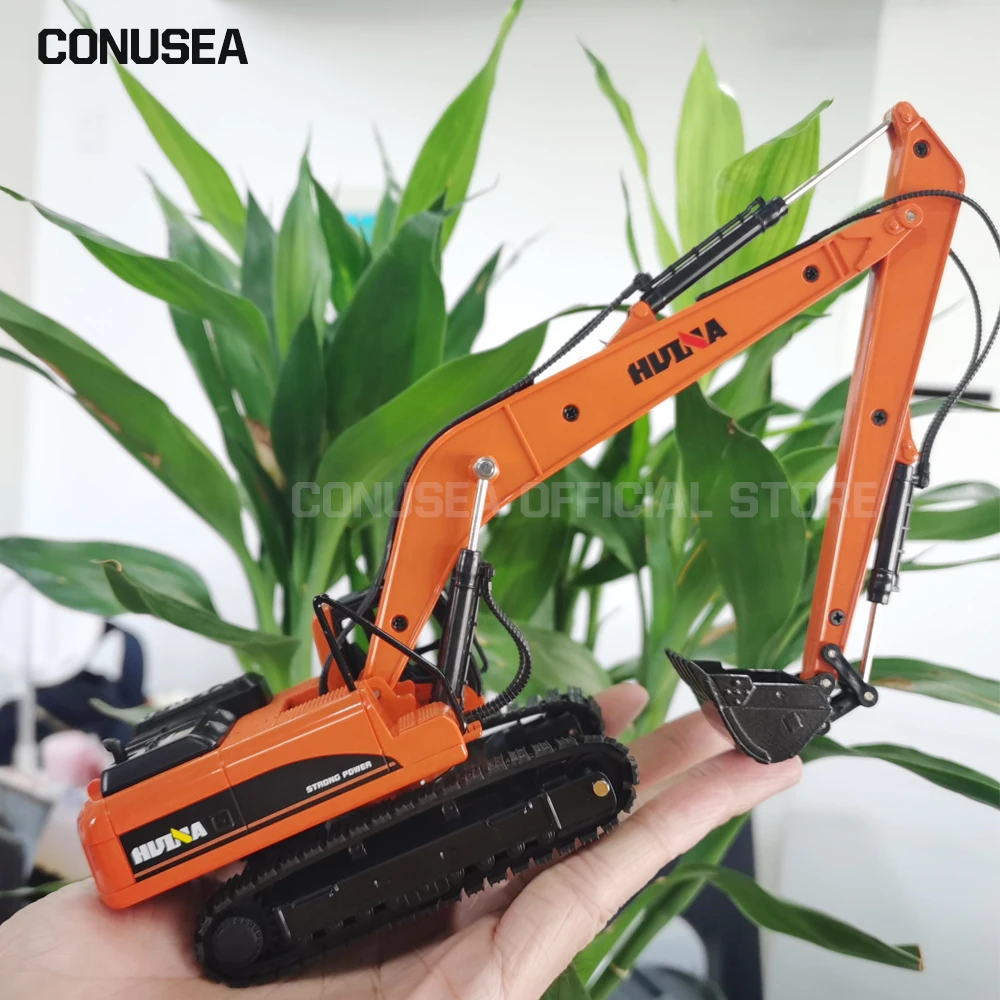 Huina excavadora infantil de brazo largo de metal, juguete - imagen 4