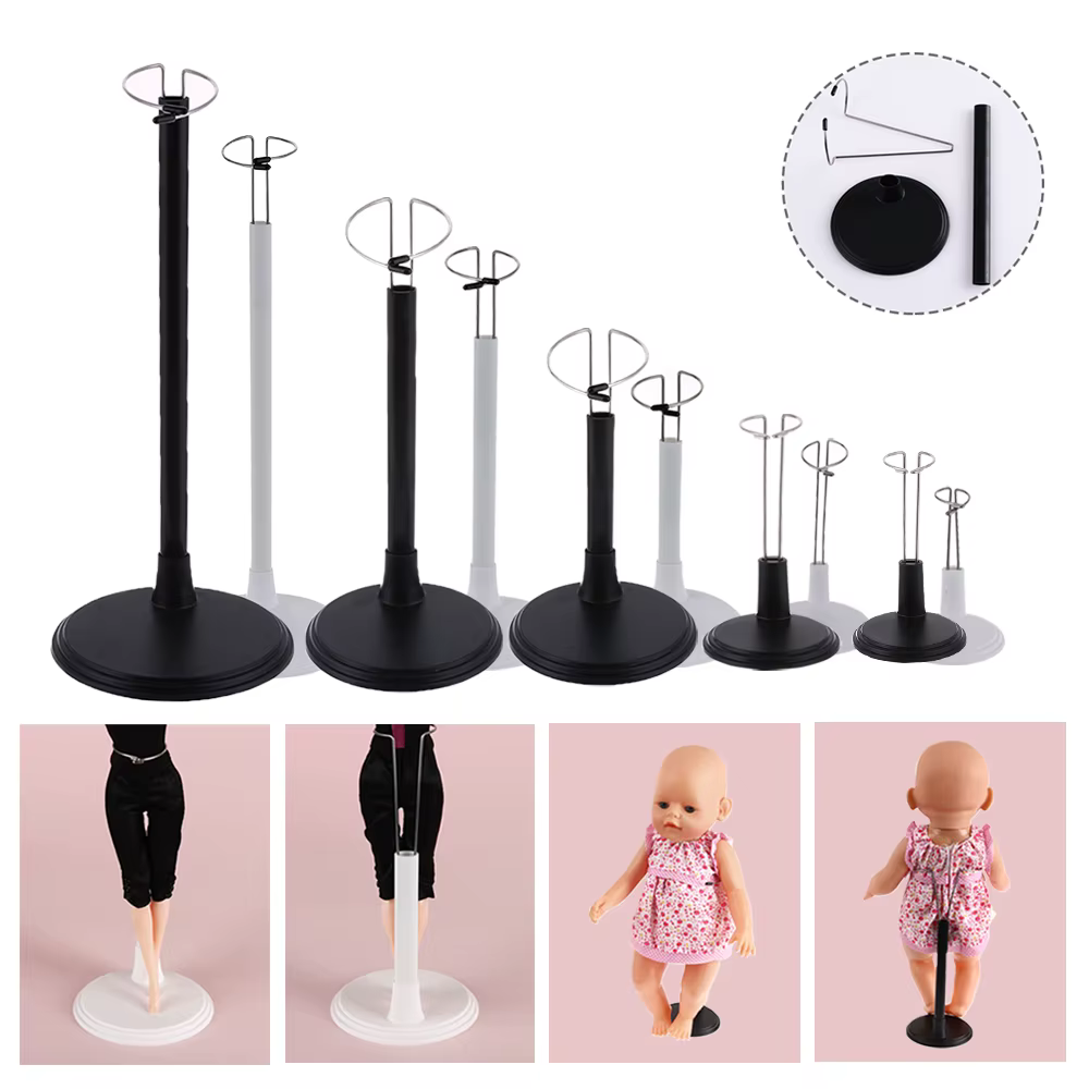 Figura posicionada con soporte de 35 cm en una vitrina