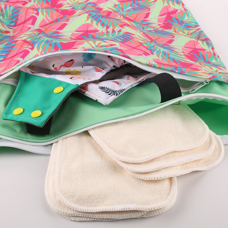 Elinfant bolsa húmeda/seca impermeable para pañales de tela - imagen 4