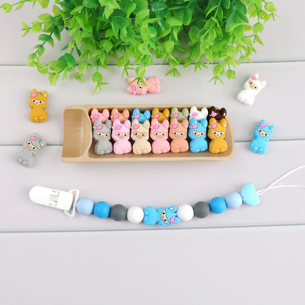 Kovict Alpacas cuentas de silicona 10 Uds Mini oveja