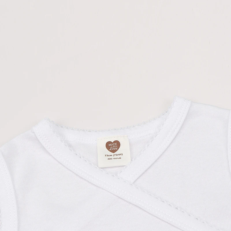 Pack de ropa de bebé sin mangas en algodón blanco